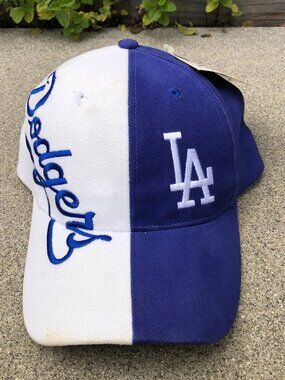 VTG 90s DREW PEARSON Los Angeles Dodgers Split Baseball Hat Men's Cap NWT MLB